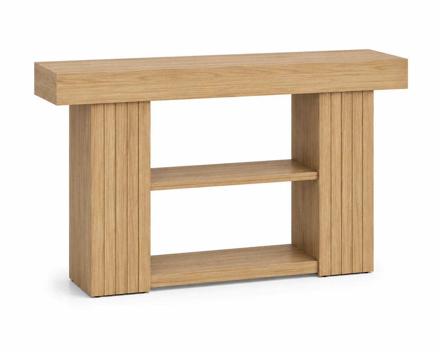 Mesa consola de madera de roble 120x30x80 cm