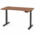 Escritorio ajustable eléctrico de madera y metal Negro 120x60x75 cm