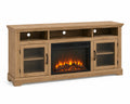 Mueble de TV de Madera de Roble con Chimenea Eléctrica 152 cm
