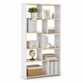 Estantería de MDF Blanco y Roble 180x80x24 cm