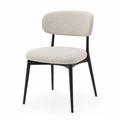 Silla de metal con asiento de poliéster beige