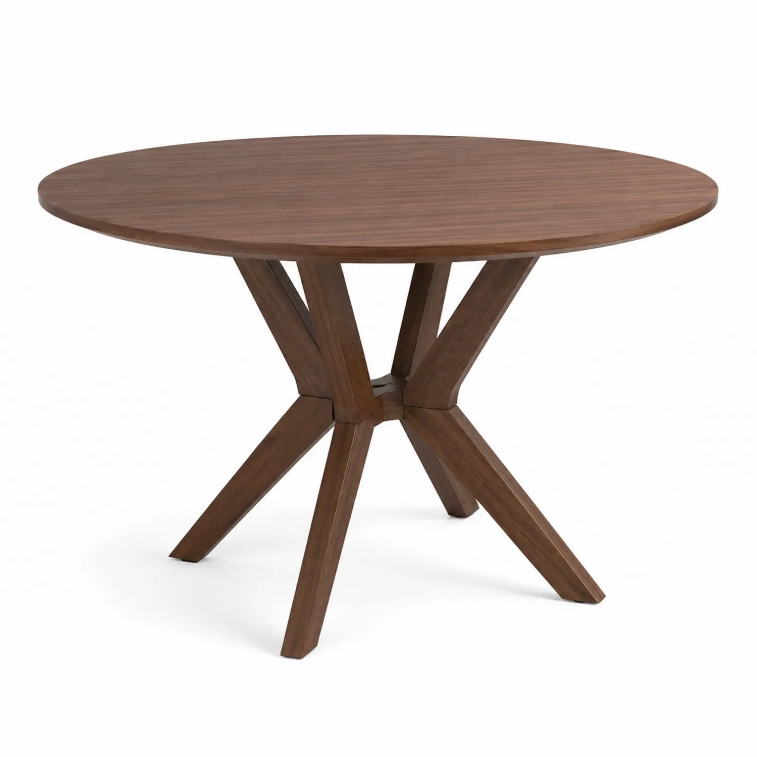 Mesa redonda de madera de nogal 120 cm