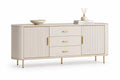 Aparador de MDF con Puertas y Cajones Beige