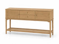 Consola de Roble con Puertas y Cajones 150x40x80cm