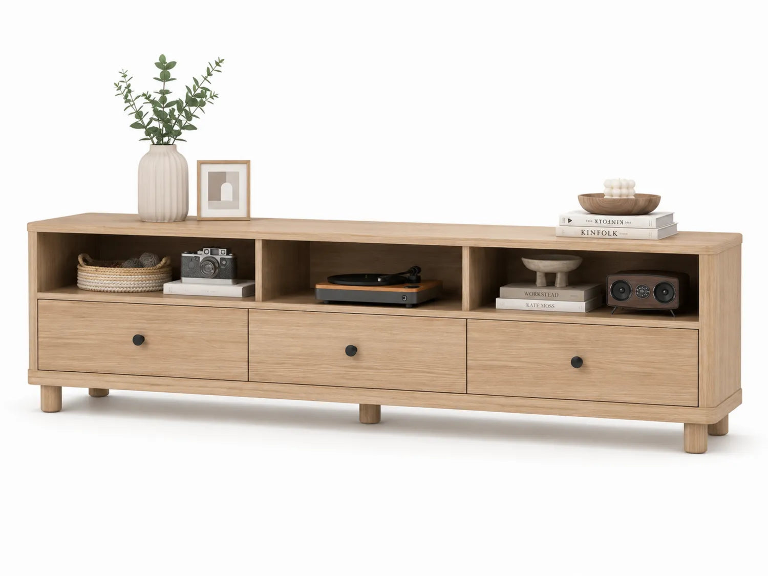 Mueble de TV de Roble Claro 150 cm
